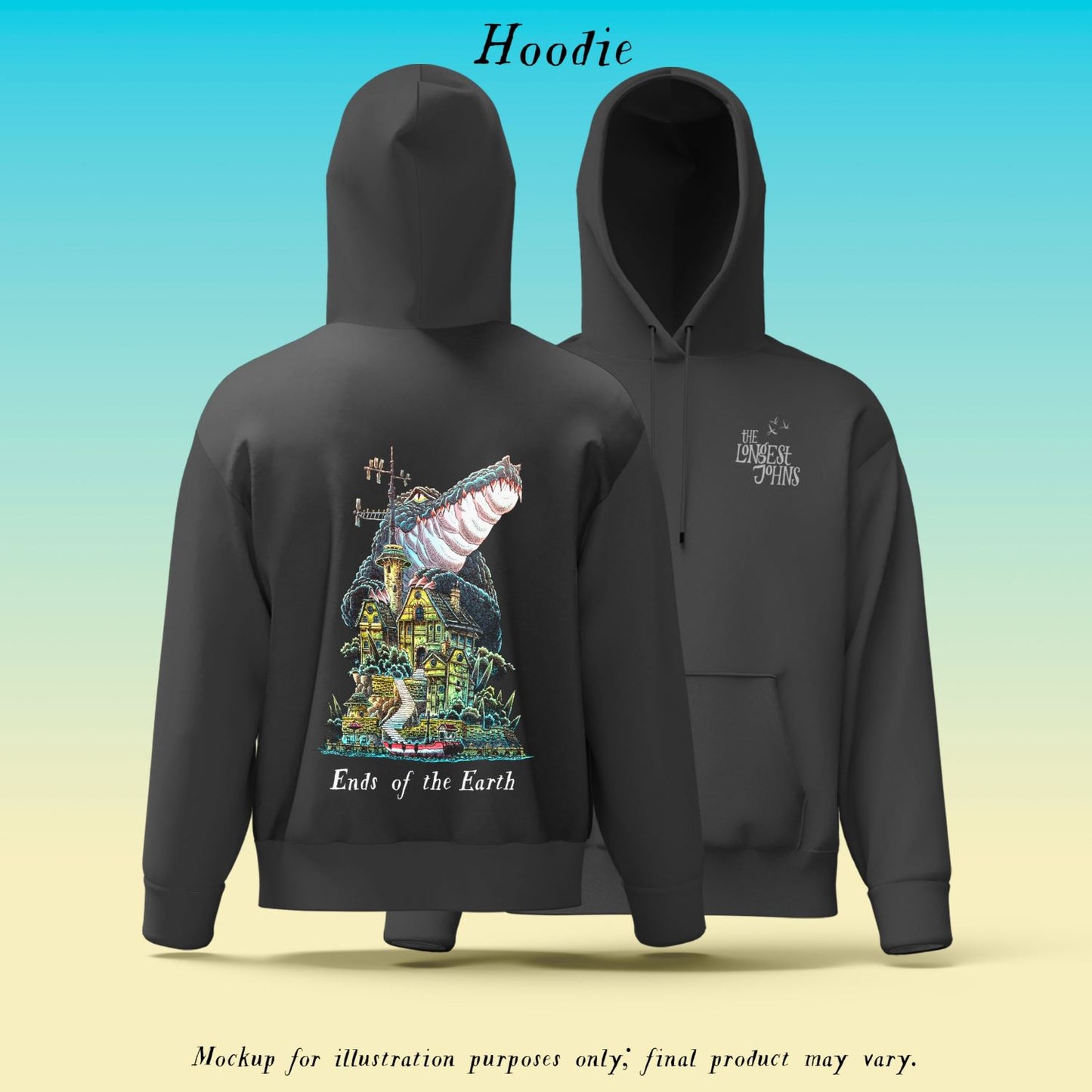 Crocodile Hoodie (Black)
