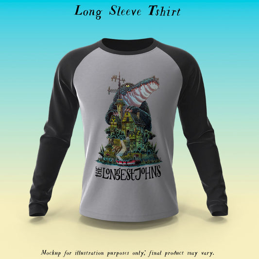 Crocodile Long Sleeve T-Shirt (Black and Grey)