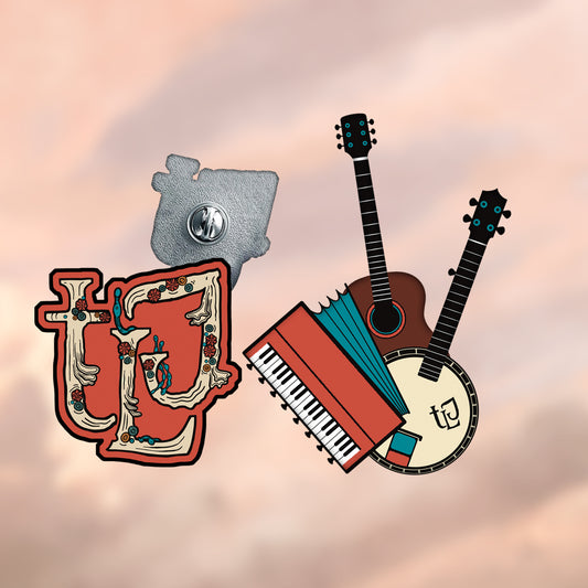 TLJ Logo & Instrument Enamel Pins